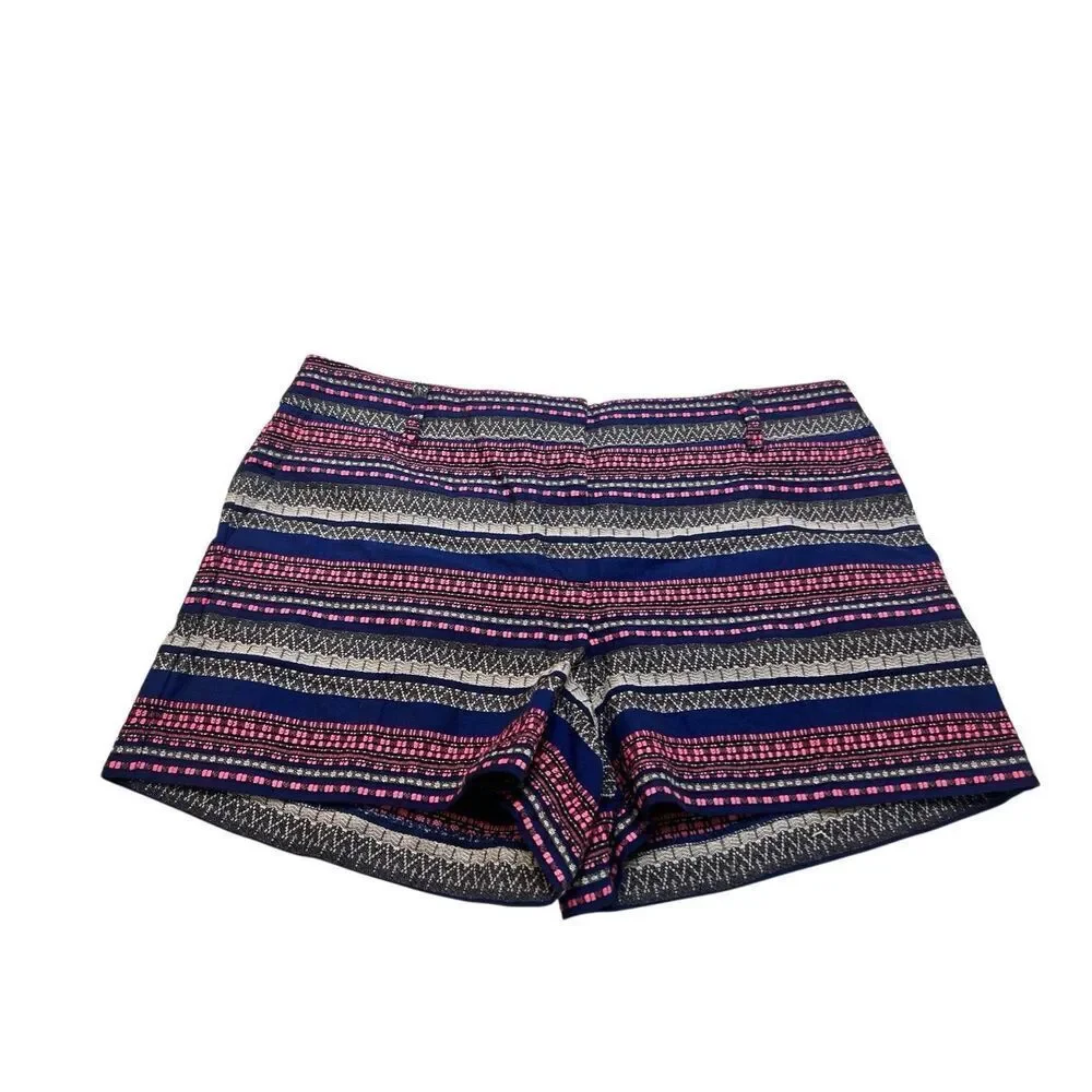 Ann Taylor LOFT Women's Geometric Aztec The Riviera Shorts Multicolor Sz 10P NWT